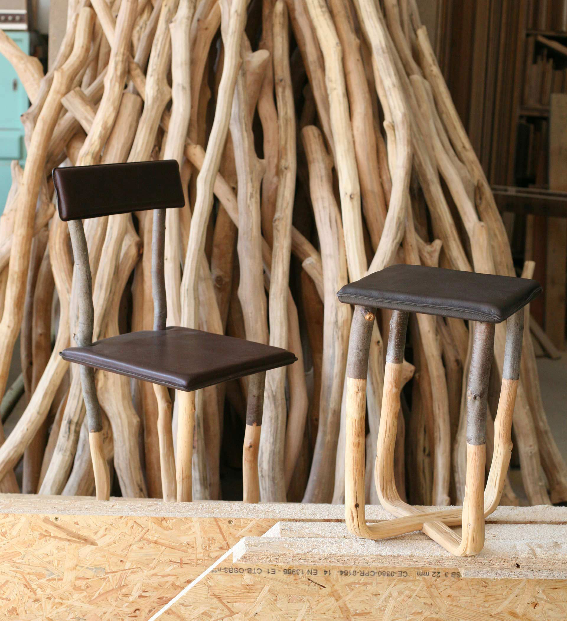 Pressed wood chair