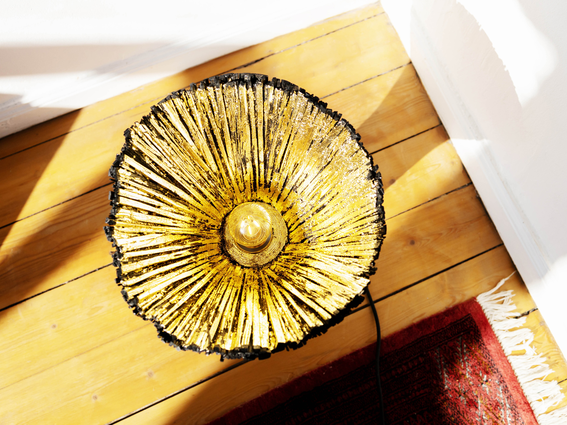 Pressed wood table light