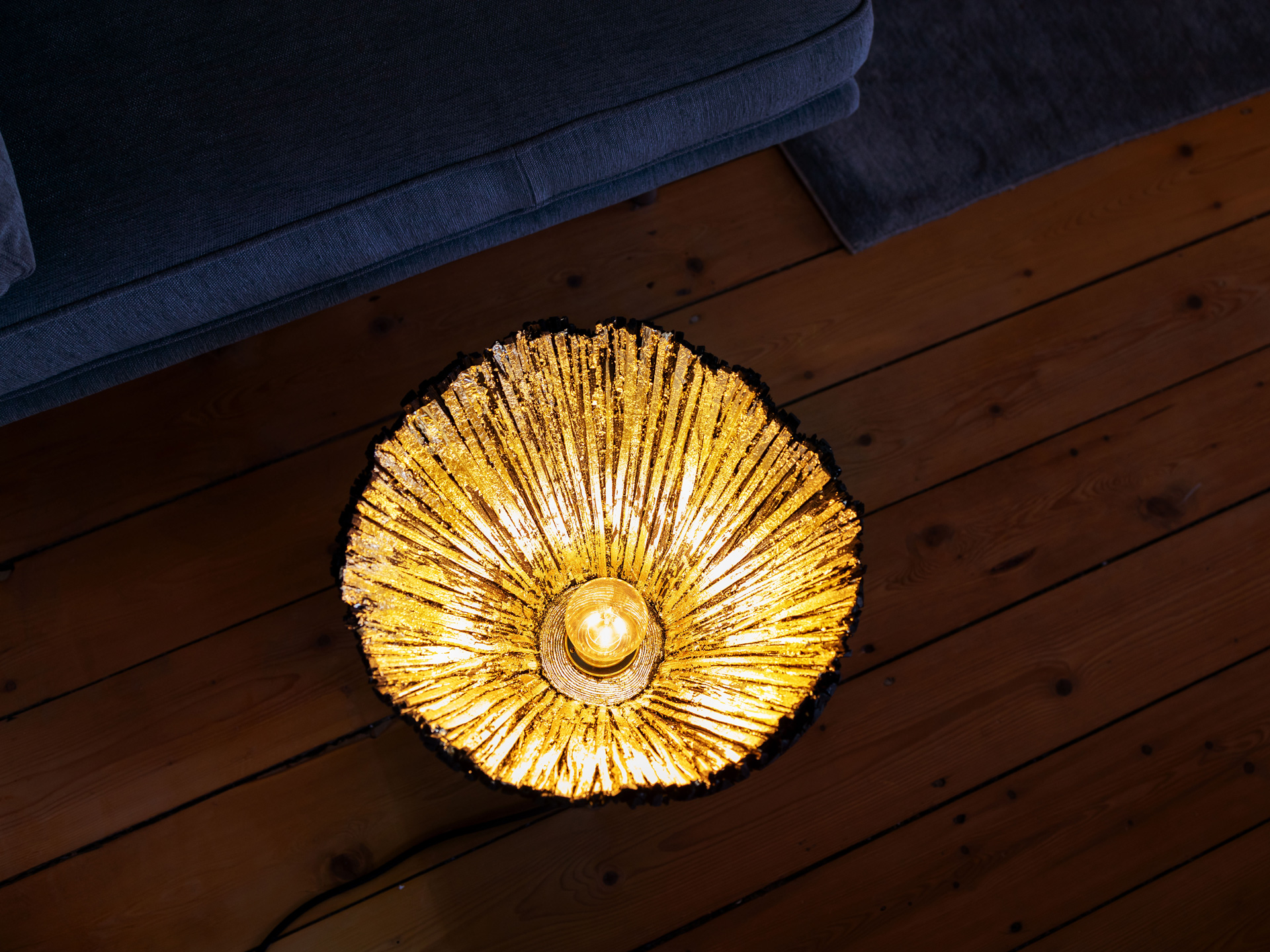 Pressed wood table light