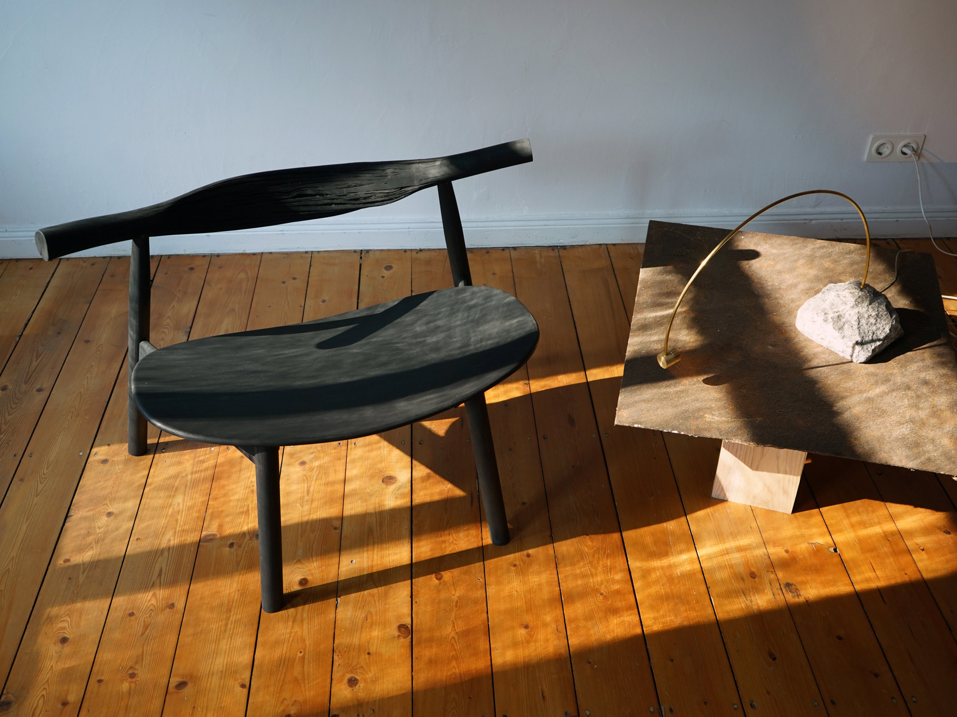 Pressed wood low chair