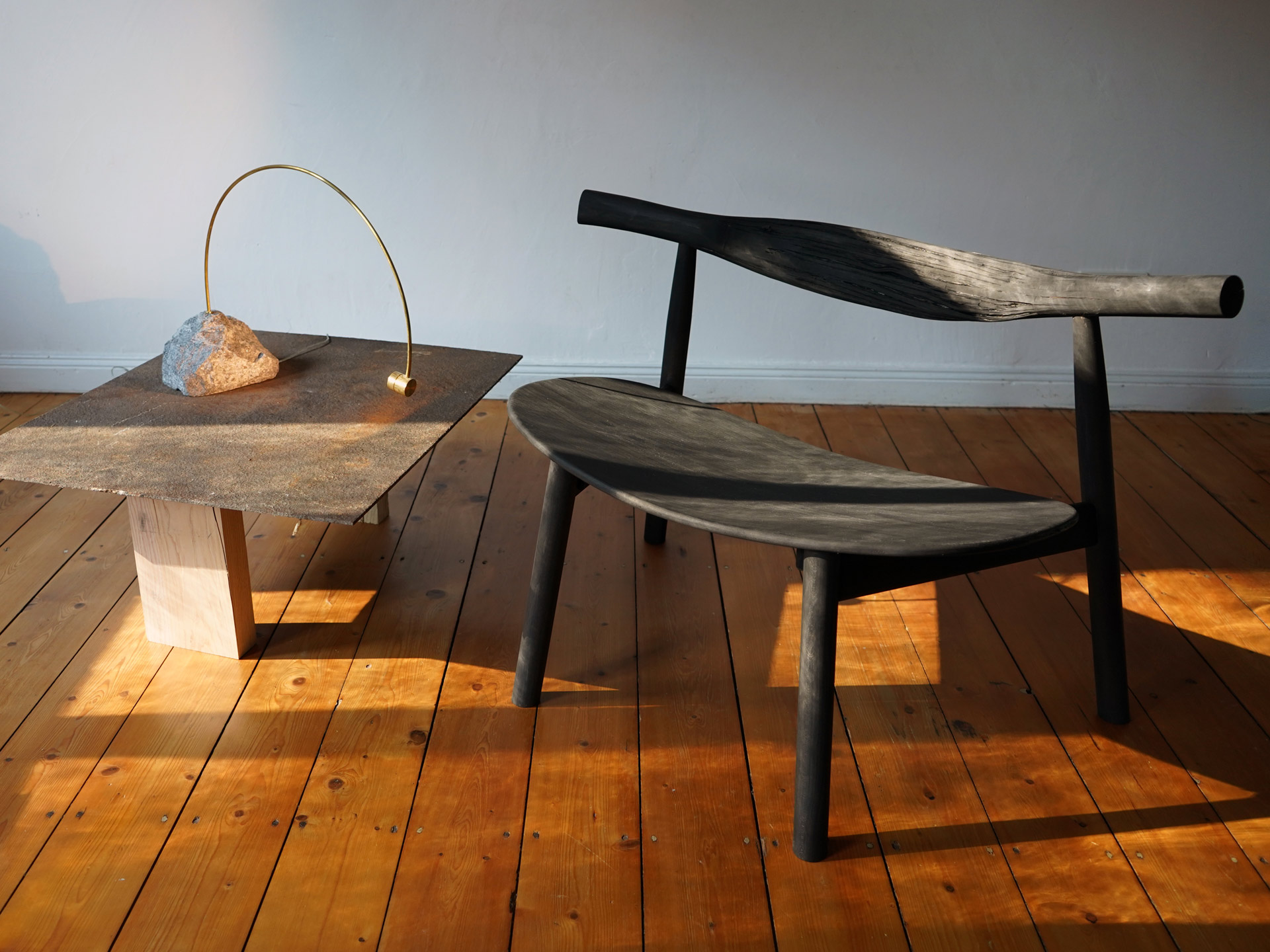 Pressed wood low chair